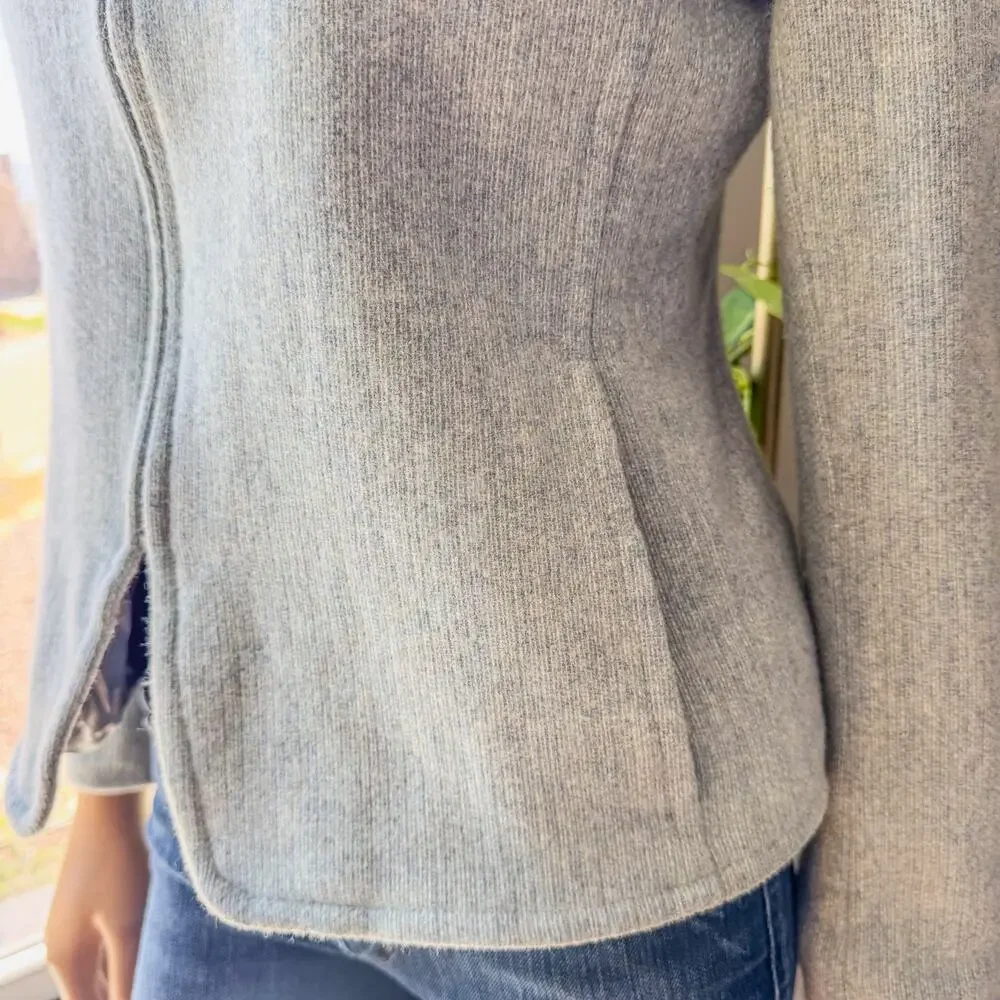 Jones New York Women's Light Gray Zip-Up Jacket - Picture 9 of 12